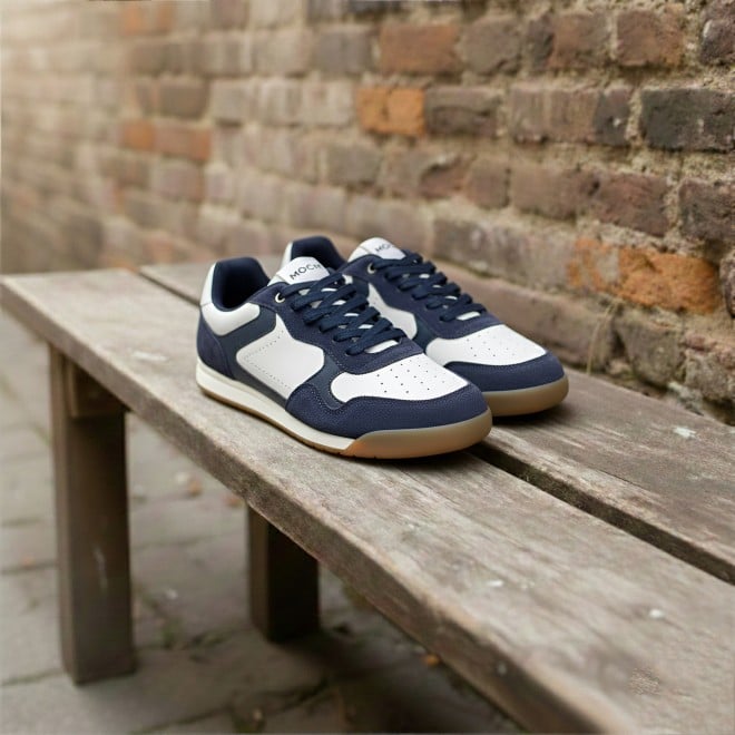 Mochi Men Blue-suede Casual Sneakers