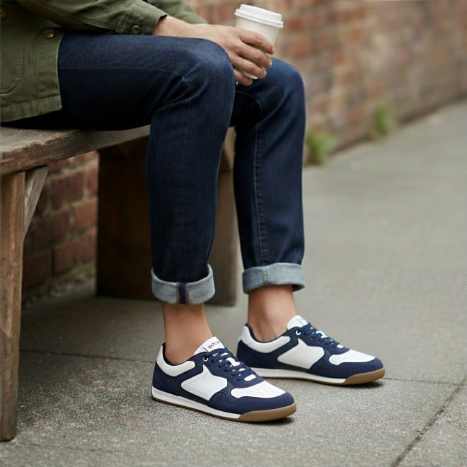 Mochi Men Blue-suede Casual Sneakers (SKU: 71-526-39-40)