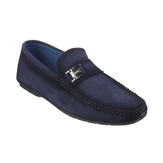 Mochi Men Blue Casual Loafers