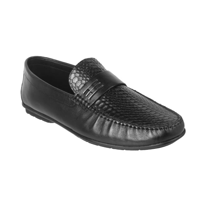 Mochi Men Black Casual Loafers