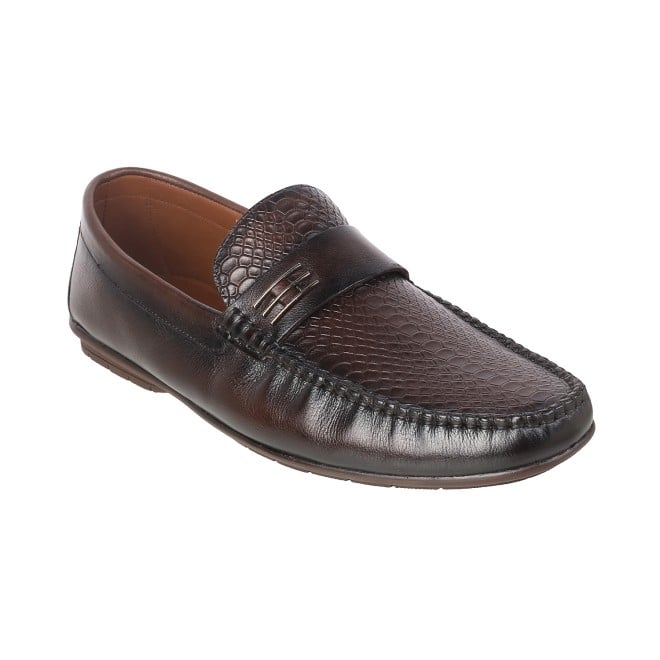 Mochi Men Brown Casual Loafers