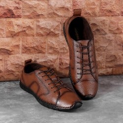 Men Tan Casual Lace Up