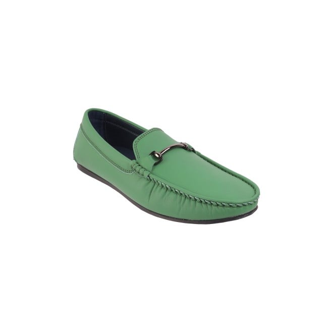 Mochi Men Green Casual Loafers