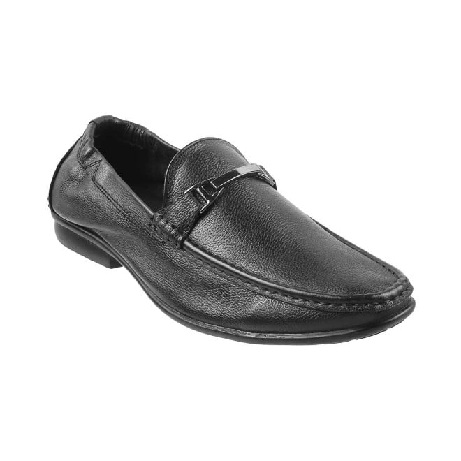 Mochi Black Casual Loafers for Men