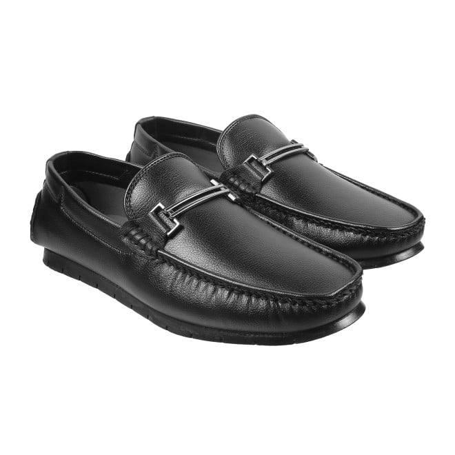 Mochi Men Black Casual Loafers