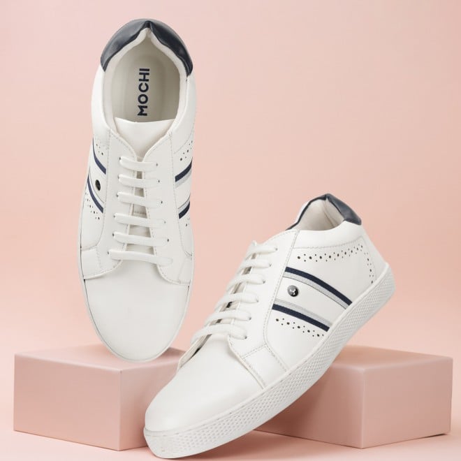 Mochi Men White Casual Sneakers