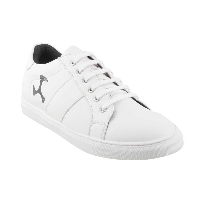 Mochi White Casual Sneakers for Men