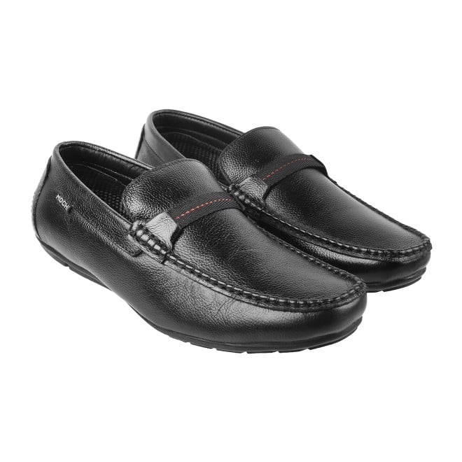 Mochi Men Black Casual Loafers