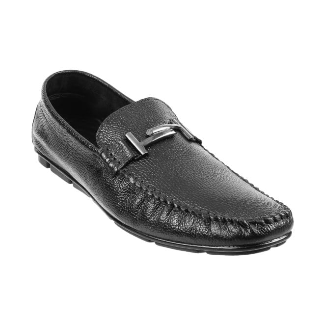 Mochi Men Black Casual Loafers