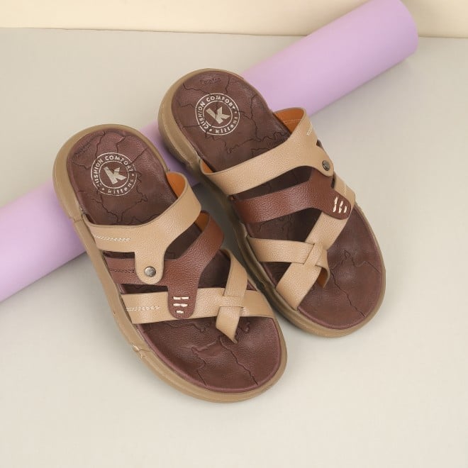 Kittens Boys Brown Casual Slippers (SKU: 74-374-12-32)
