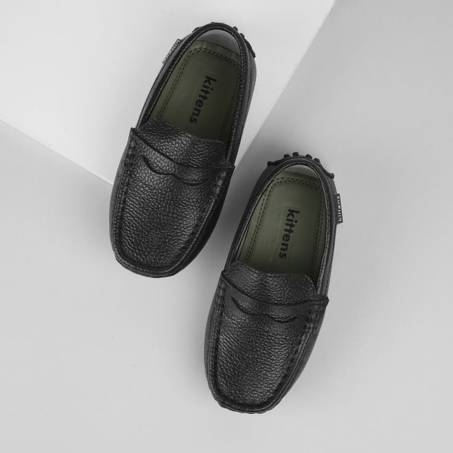 Kittens Boys Black Casual Loafers (SKU: 74-4635-11-25)