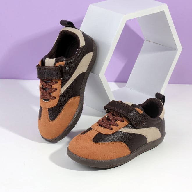 Kittens Boys Tan Casual Sneakers (SKU: 74-486-23-25)
