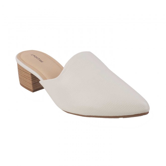 J.Fontini Off-White Casual Mules for women