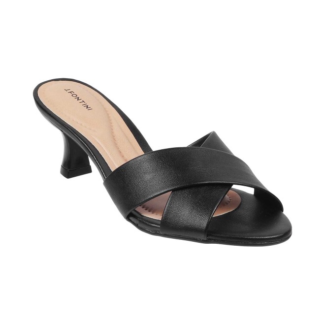 J.Fontini women Black Casual Sandals