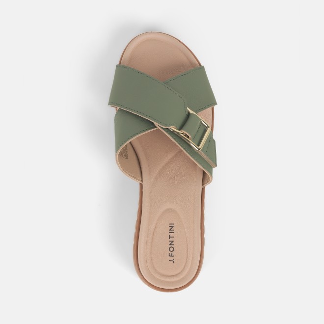 J.Fontini women Light-green Casual Slip Ons (SKU: 75-118-60-36)