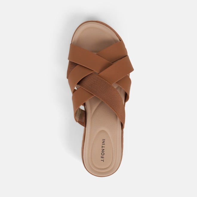 J.Fontini women Tan Casual Slip Ons (SKU: 75-119-23-37)