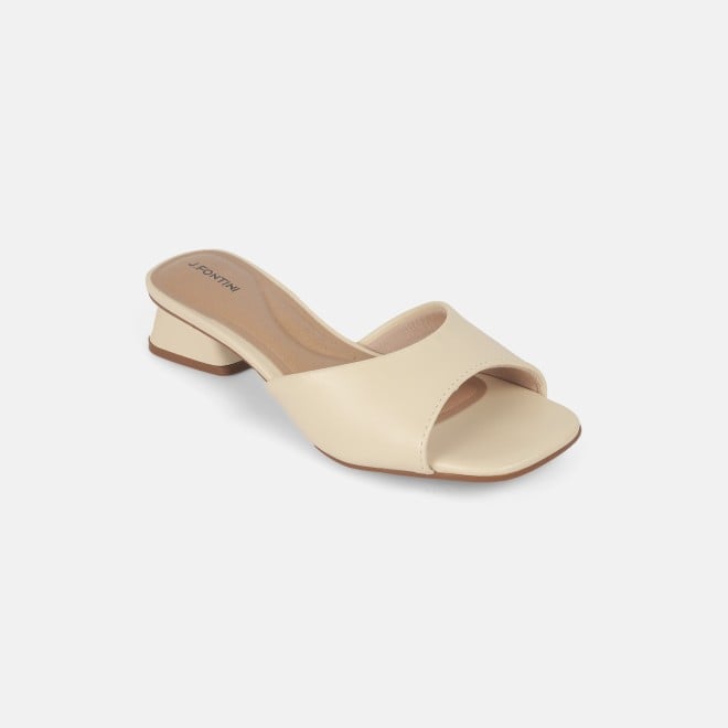 J.Fontini women Beige Casual Slip Ons