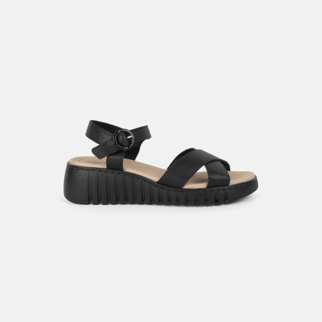 J.Fontini women Black Casual Sandals (SKU: 75-122-11-36)