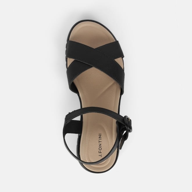 J.Fontini women Black Casual Sandals (SKU: 75-122-11-36)