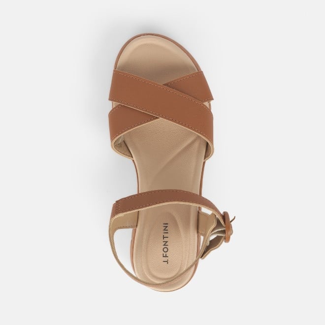 J.Fontini women Tan Casual Sandals (SKU: 75-122-23-36)