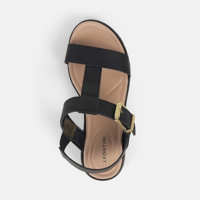 J.Fontini women Black Casual Sandals (SKU: 75-123-11-36)