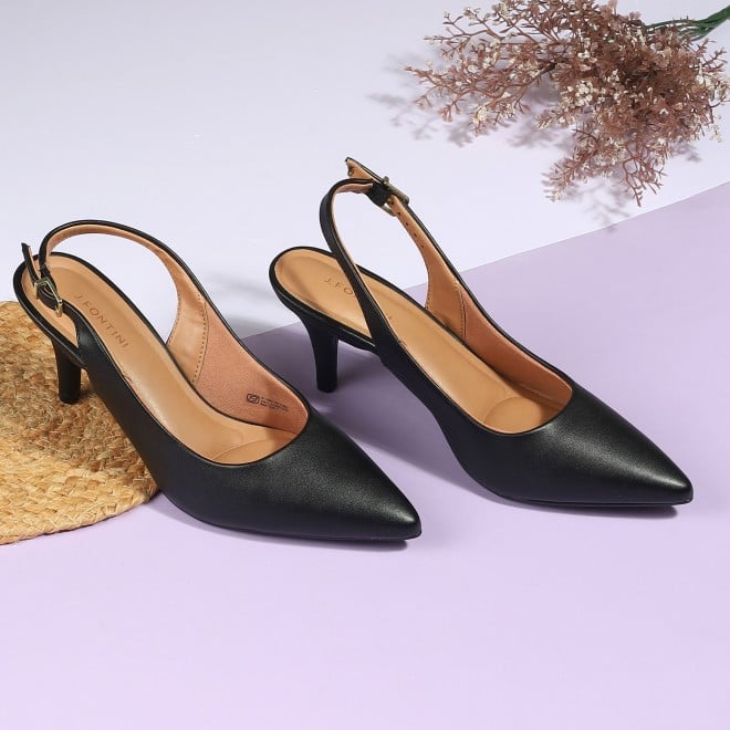 J.Fontini Women Black Formal Sandals