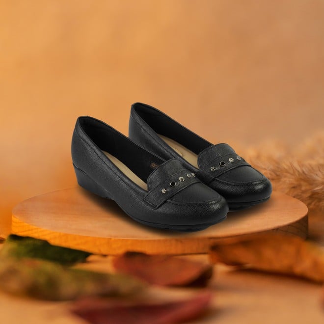 J.Fontini Women Black Casual Ballerinas