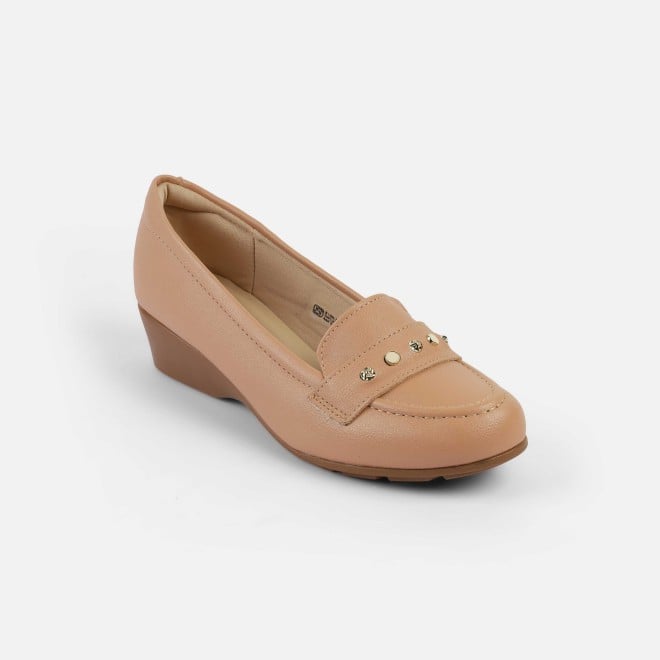 J.Fontini Women Peach Casual Ballerinas