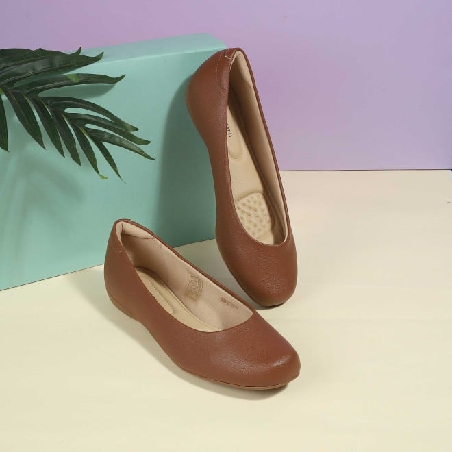 J.Fontini Women Tan Casual Ballerinas