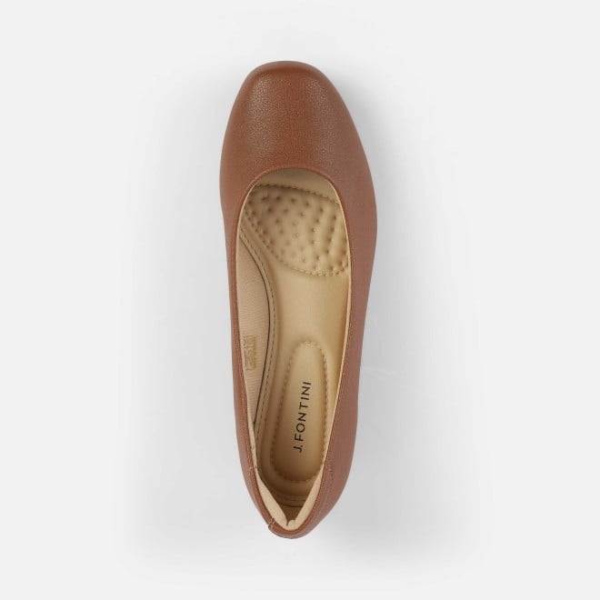 J.Fontini Women Tan Casual Ballerinas (SKU: 75-142-23-36)