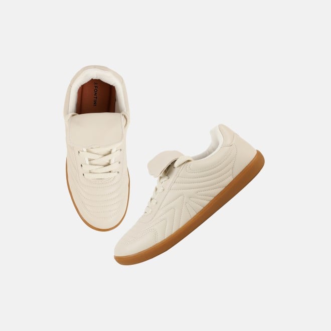 J.Fontini Women Off-white Casual Sneakers (SKU: 75-166l-66-42)