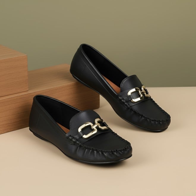 J.Fontini Women Black Casual Loafers