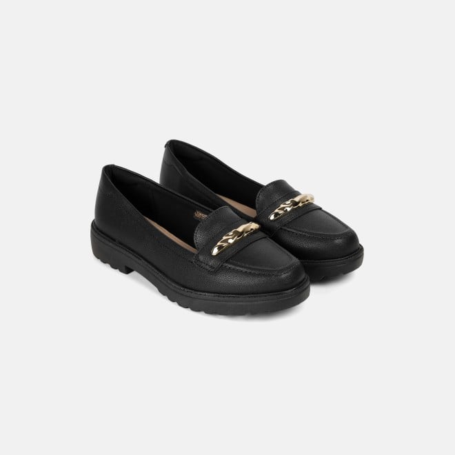 J.Fontini Women Black Casual Loafers (SKU: 75-171-11-37)