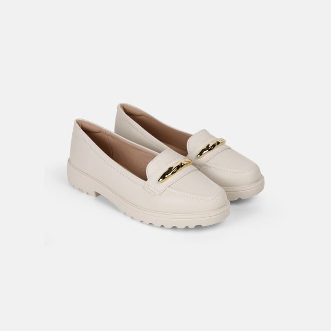 J.Fontini Women Off-white Casual Loafers (SKU: 75-171-66-36)
