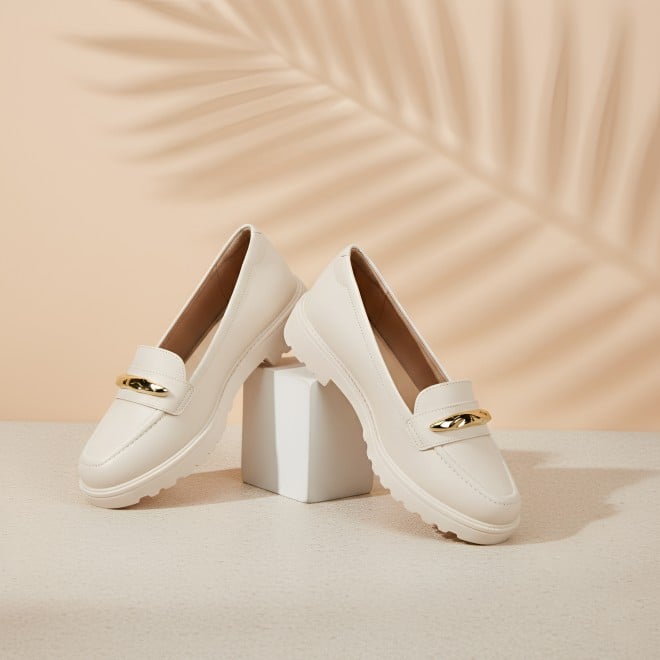 J.Fontini Women Off-white Casual Loafers (SKU: 75-171-66-36)