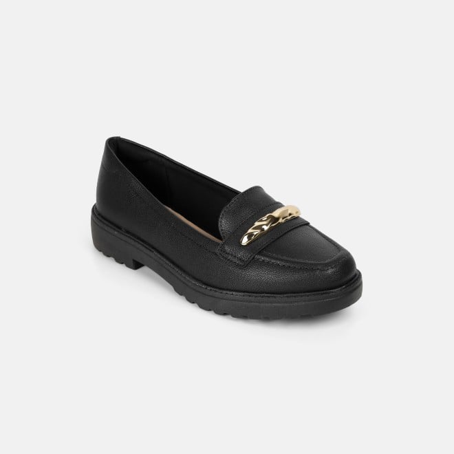 J.Fontini Women Black Casual Loafers (SKU: 75-171-11-37)