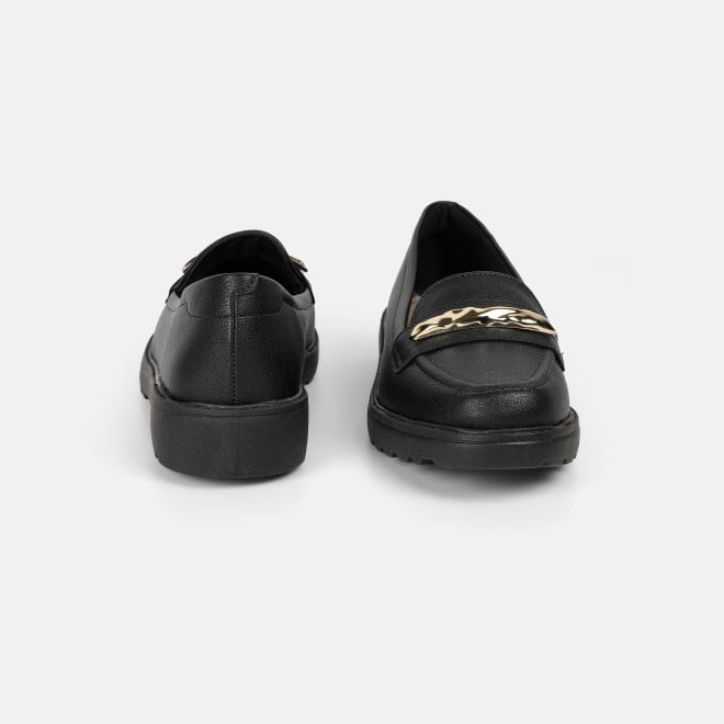 J.Fontini Women Black Casual Loafers (SKU: 75-171-11-37)