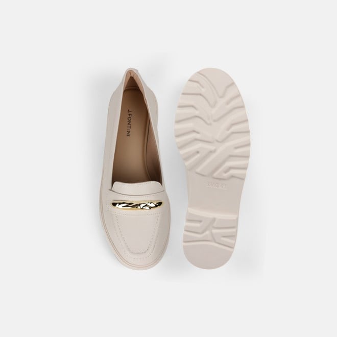 J.Fontini Women Off-white Casual Loafers (SKU: 75-171-66-36)