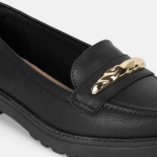 J.Fontini Women Black Casual Loafers (SKU: 75-171-11-37)