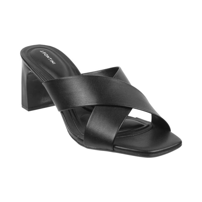 J.Fontini women Black Casual Sandals