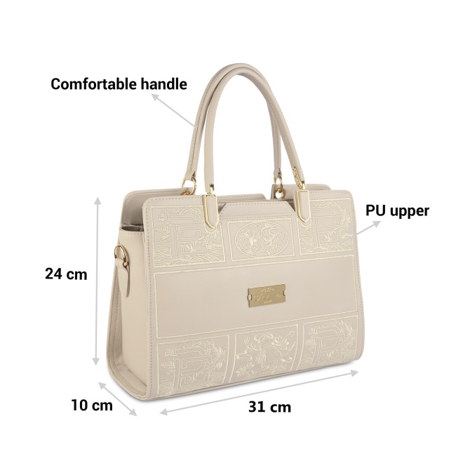 Cheemo Women Light-beige Satchel Bag (SKU: 77-144-84-10)