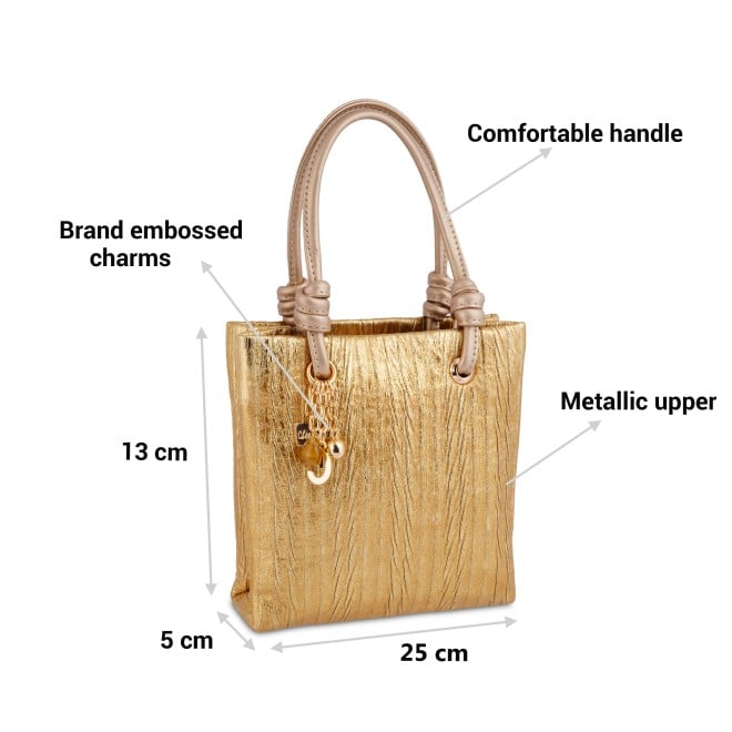 Mochi Women Gold Hand Bags Satchel Bags (SKU: 77-147-15-10)