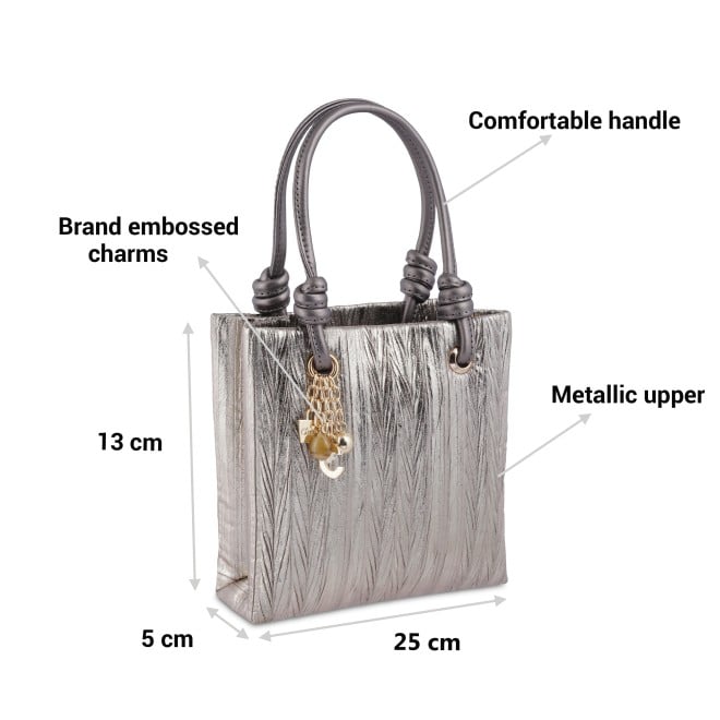 Mochi Women Gun-Metal Hand Bags Satchel Bags (SKU: 77-147-29-10)