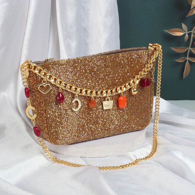 Cheemo Women Gold Shoulder Bag