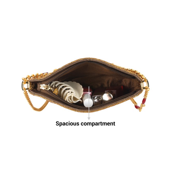 Cheemo Women Gold Shoulder Bag (SKU: 77-171-15-10)