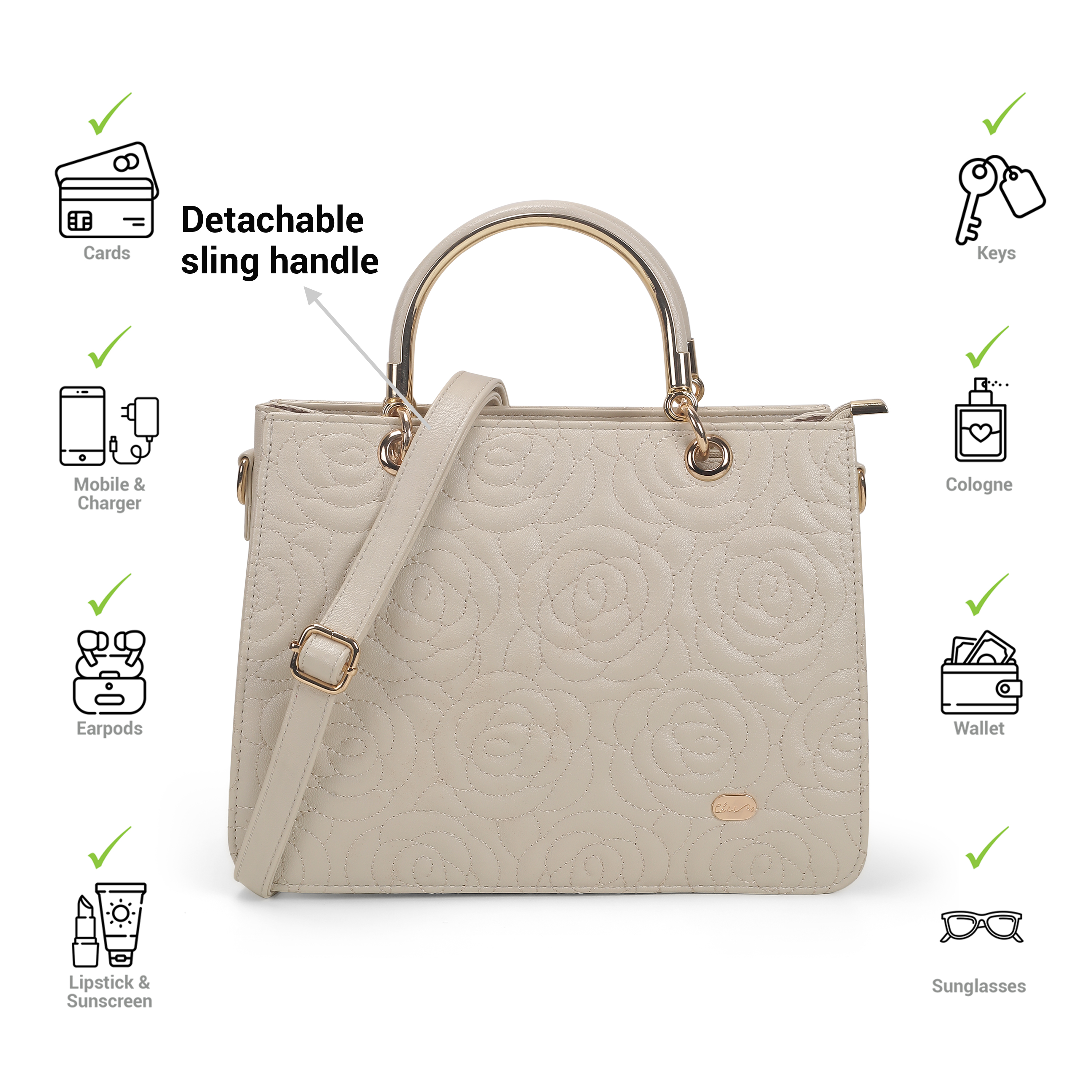 Cheemo Women Off-white Satchel Bag (SKU: 77-200-66-10)