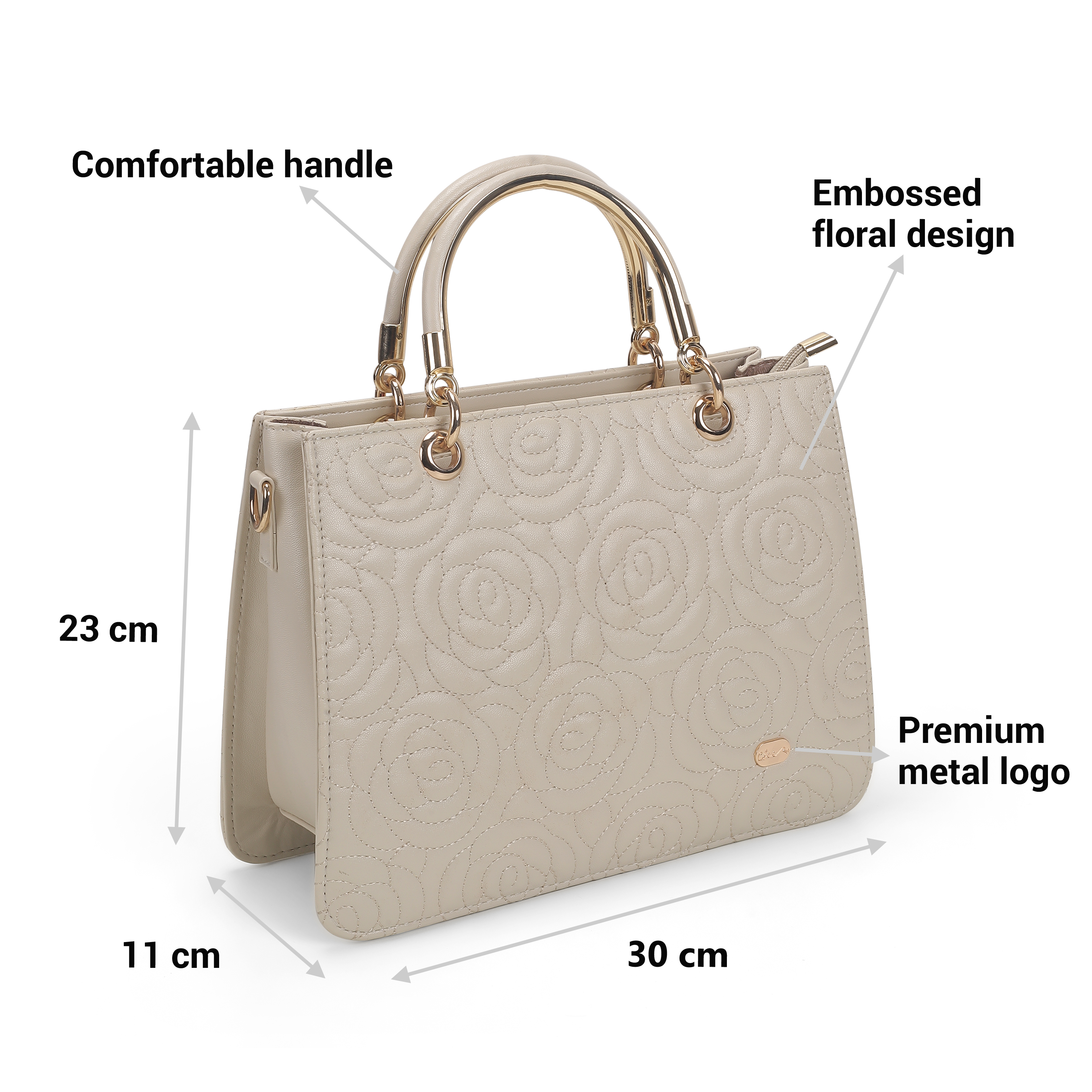 Cheemo Women Off-white Satchel Bag (SKU: 77-200-66-10)