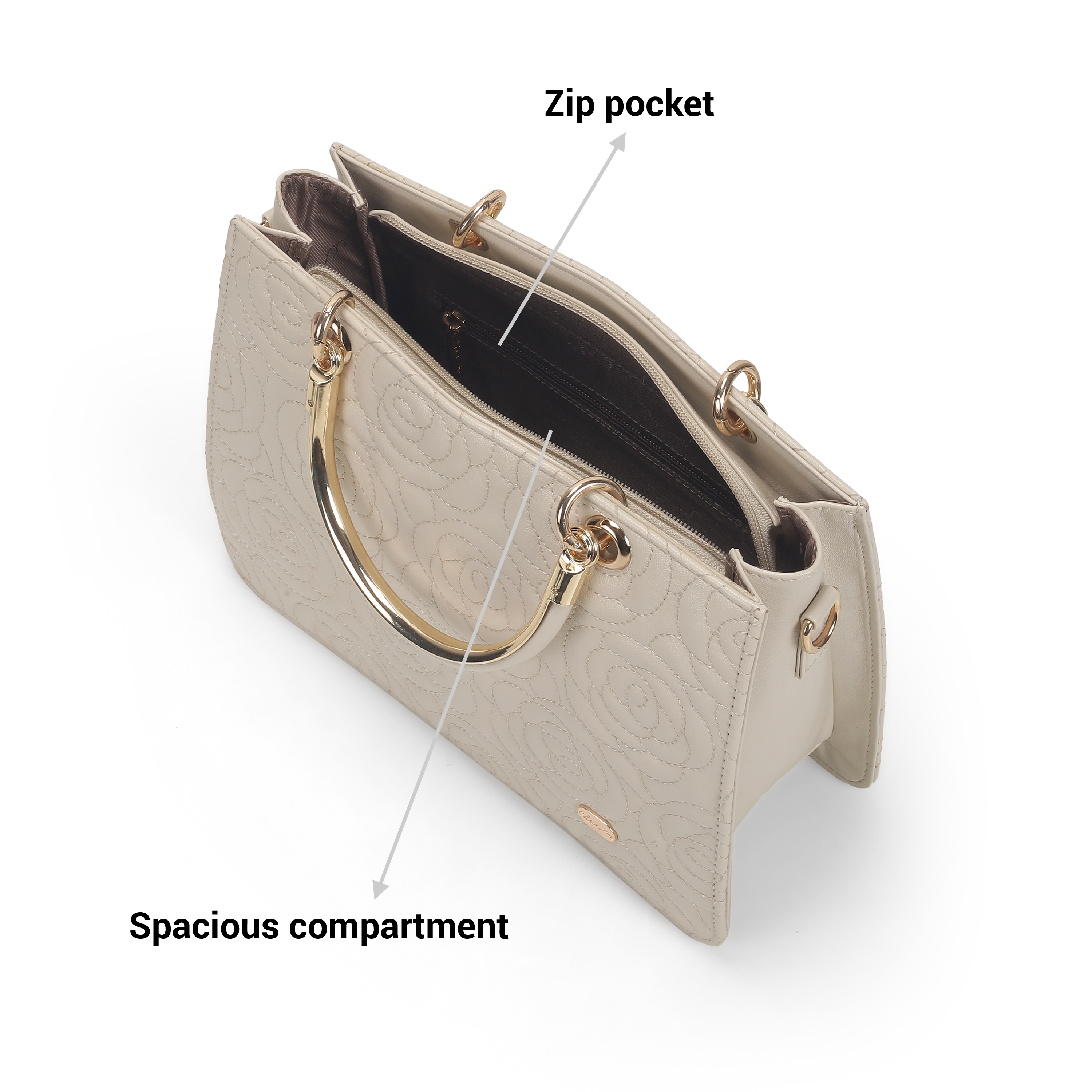 Cheemo Women Off-white Satchel Bag (SKU: 77-200-66-10)