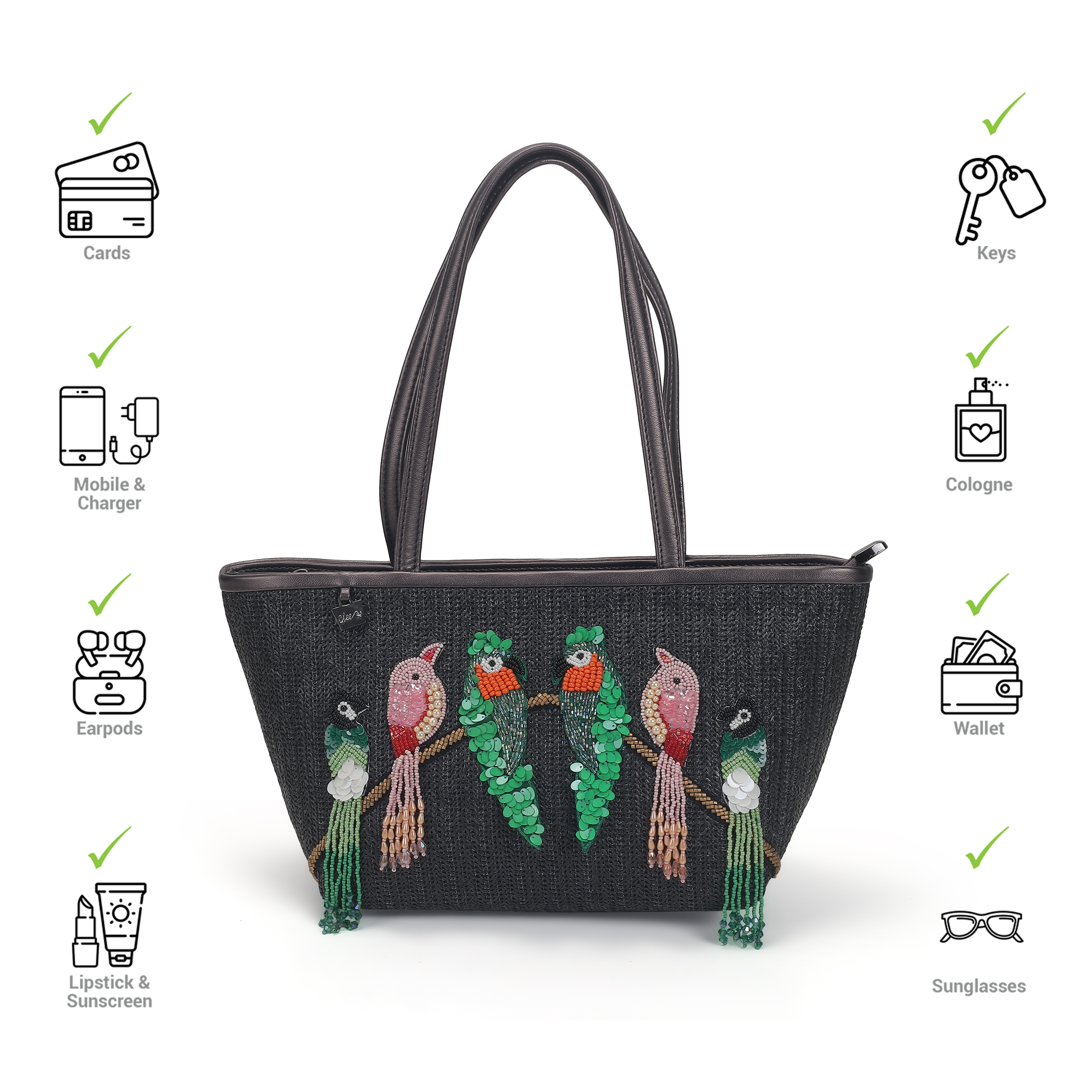 Cheemo Women Gun-metal Evening Bag (SKU: 77-207-29-10)