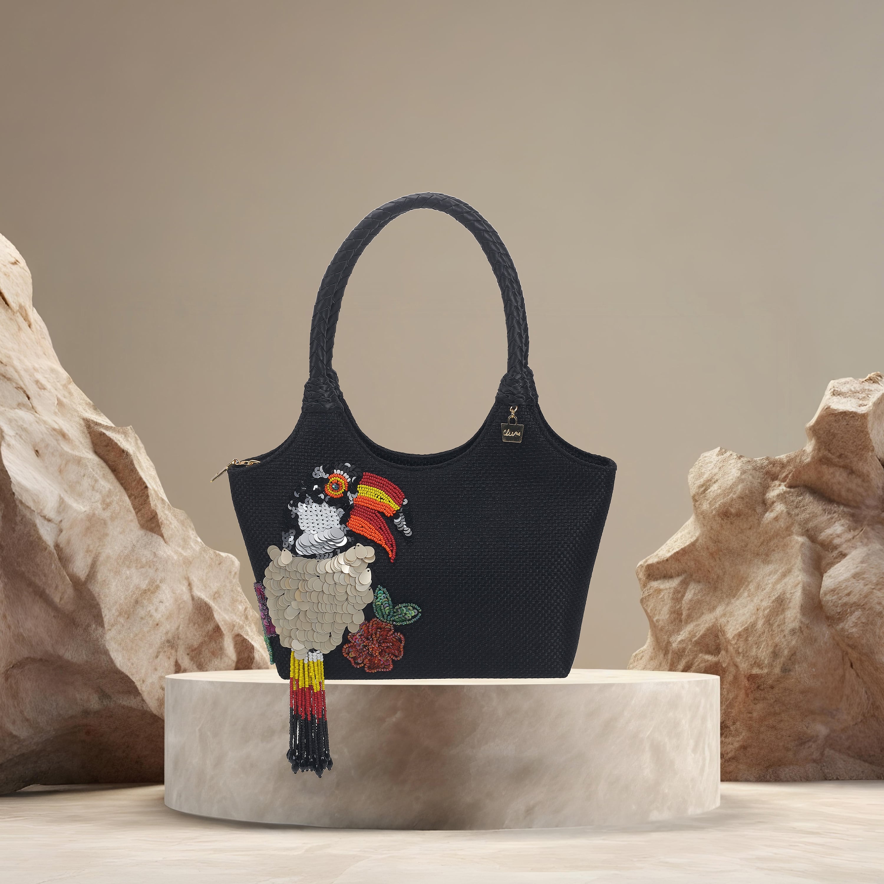 Cheemo Women Black Evening Bag